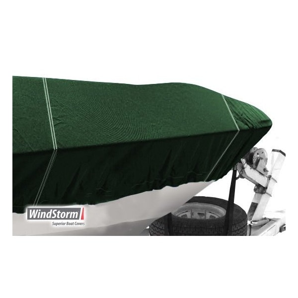 Eevelle Windstorm Boat Cover SKI BOAT Low Profile Windshield Inboard 19' 6in. L 96in. W Green WSSK1996-HTR - main